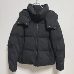 【GU】(L)中綿ショートダウンジャケット/フード付きカジュアルアウター/無地