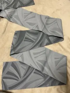 半幅帯　おしゃれ　リバーシブグレー　灰色　帯　袴　着物　浴衣