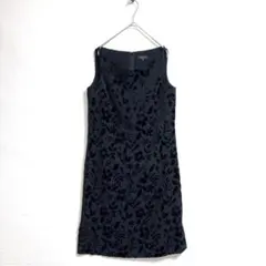 【LOUNIE】ルーニィ 美品　ブラック　花柄 総柄　ワンピース Mのサムネイル