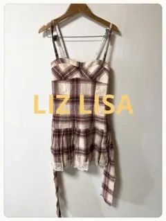 ☘️T23484☘️LIZ LISA ノースリーブ チェック チュニック 平成GALのサムネイル