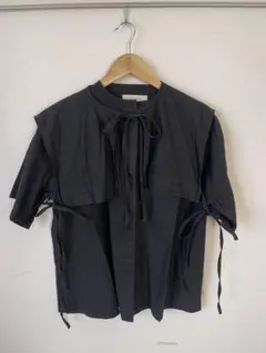 SELECT MOCA セーラーカラー 半袖ブラウス ブラック