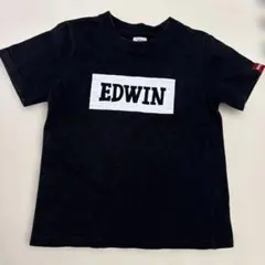 EDWIN エドウィン キッズ Tシャツ 120 ブラック ロゴ プリントのサムネイル