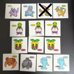 ポケモンパン　デコキャラシール　13枚　まとめ売り