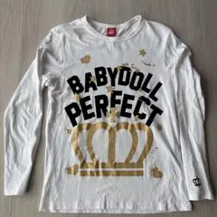 BABYDOLL 長袖カットソー S ホワイト