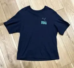 PUMA グラフィックTシャツ XSネイビー