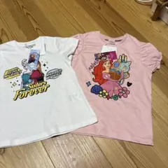 名探偵プリキュアTシャツ　２枚セット　ミントグリーン　ピンク110cm120cm