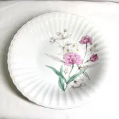 昭和レトロ マルミ陶器 Marumi Toki 深皿 パスタ皿 カレー皿 花柄