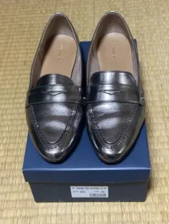 【美品】AU BANNISTER パンプス ブロンズメタリック フラットシューズ