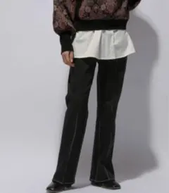 ハレ　HARE パンツ　フレアスラックスデニムパンツ