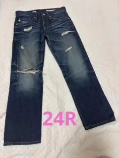 Adriano Goldschmied ダメージ加工 ストレートデニム 24R