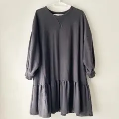H&M ダークグレー トレーナー　チュニック