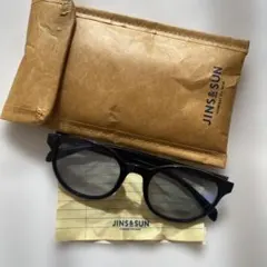 JINS & SUN サングラス ブラック ケース付 男女兼用 美品