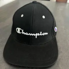 Champion 黒　スナップバックキャップ