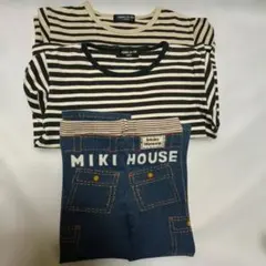 COMME CA ISM ストライプ 100A Mikihouseスパッツ100