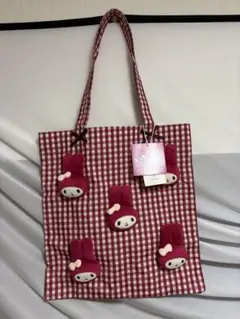 メリージェニー ギンガムもこもこマイメロトート