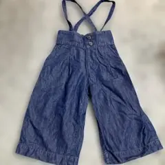 グローバルワーク デニムブルー サロペット　100