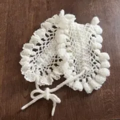ハンドメイド ヘッドドレス つけ襟 ふわふわ フリル