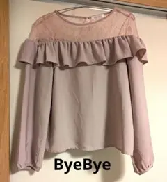ByeBye レース　トップス　フリル　ピンクのサムネイル