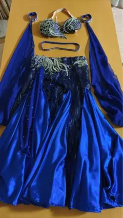 ベリーダンスオリエンタル衣装サファイアブルー