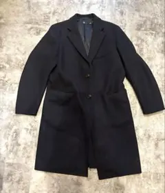 極美品 クロンビー カシミヤ100% チェスターコート M シングル 紺