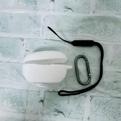 WF-1000XM5 用 ケース ワイヤレス　ストラップ　カラビナ　ホワイト