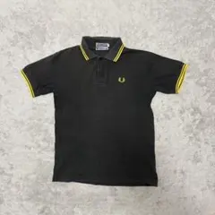 FRED PERRY ポロシャツ M12 黒×黄 月桂樹ロゴ 英国系 L - メルカリ