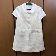 CHOPIN ツイードワンピース&半袖ブラウス 130㎝