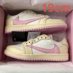 リトルキッズジョーダン1LOW✕トラヴィス スコット19.5cm - メルカリ