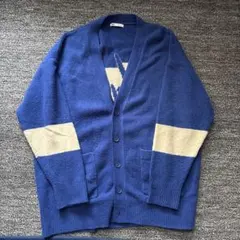 ZARA ボタン付きカーディガン XL 青