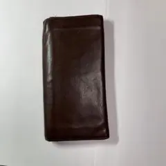 ポロラルフローレン　ダークブラウン レザー 二つ折り長財布