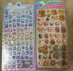 【正規品】なっとうちゃんうるちゅるポップシール＆ボンボンドロップシール水色