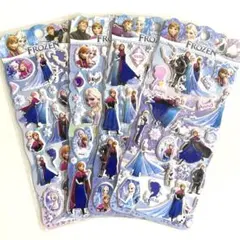 アナ雪 ぷっくりシール 立体シール スポンジシール 4枚セット 2-⑥
