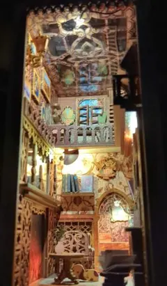 魔女の宮殿 魔法 お城 杖 玉座 ブックヌック ミニチュアハウス 完成品