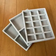 無印良品 小物入れ 重なるベロアケース3個セット 仕切り アクセサリー収納