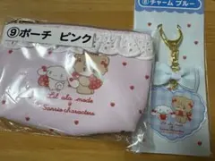 サンリオ mikko くじ ポーチ ピンク② チャーム ブルー セット