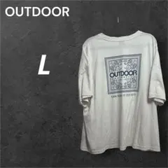 OUTDOOR ホワイト L Tシャツ 半袖 カジュアル スポーツ アウトドア