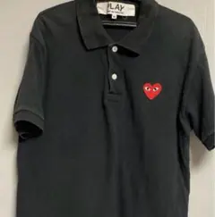 コムデギャルソン　ポロシャツ　ブラック　PLAY commedesgarcons