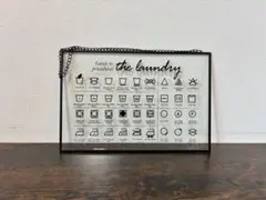 ランドリーガイドサイン 壁掛け アクリル 洗濯表示 英字 インテリア