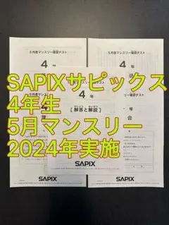 2026年最新】sapix 4年 マンスリーの人気アイテム - メルカリ