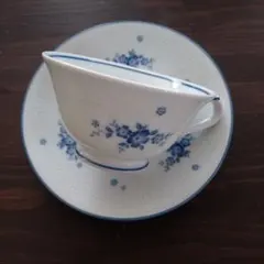 ノリタケ　カップ＆ソーサー　青小花
