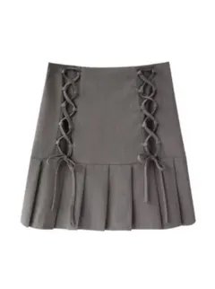 編み上げリボンプリーツスカパン