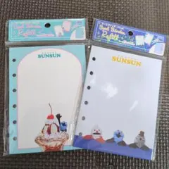 【2種セット】パペットスンスン シールバインダー シール帳 リフィル シール台紙