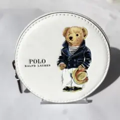 【極美品 】ポロラルフローレンポロベア 本革　丸型 コインケース 財布 ブレザー