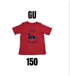 【GU ジーユー】美品　カブトムシ　スパンコール　半袖Tシャツ　キッズ　150