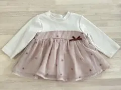 プティマイン　ハート刺繍チュニック　80cm