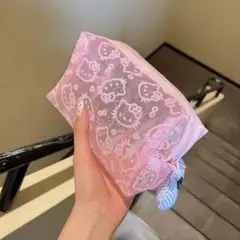 【即日発送】Hello Kitty メッシュポーチ ピンク
