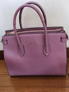 【最終値下げ】FURLA ピンク系 ハンドバッグ ショルダーストラップ付き