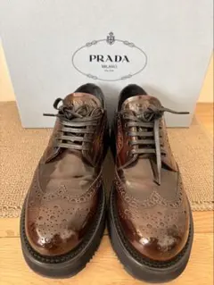 PRADA オックスフォードシューズ　ダークブラウン 36.5