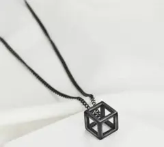 ステンレス　正方形　ネックレス　ペンダント　ユニセックス