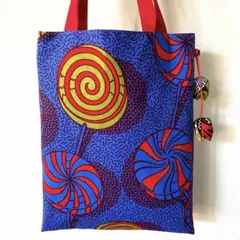 ◆ハンドメイド✂️◆アフリカ布◆トートバッグ・ショルダーバッグ◆キャンディー柄